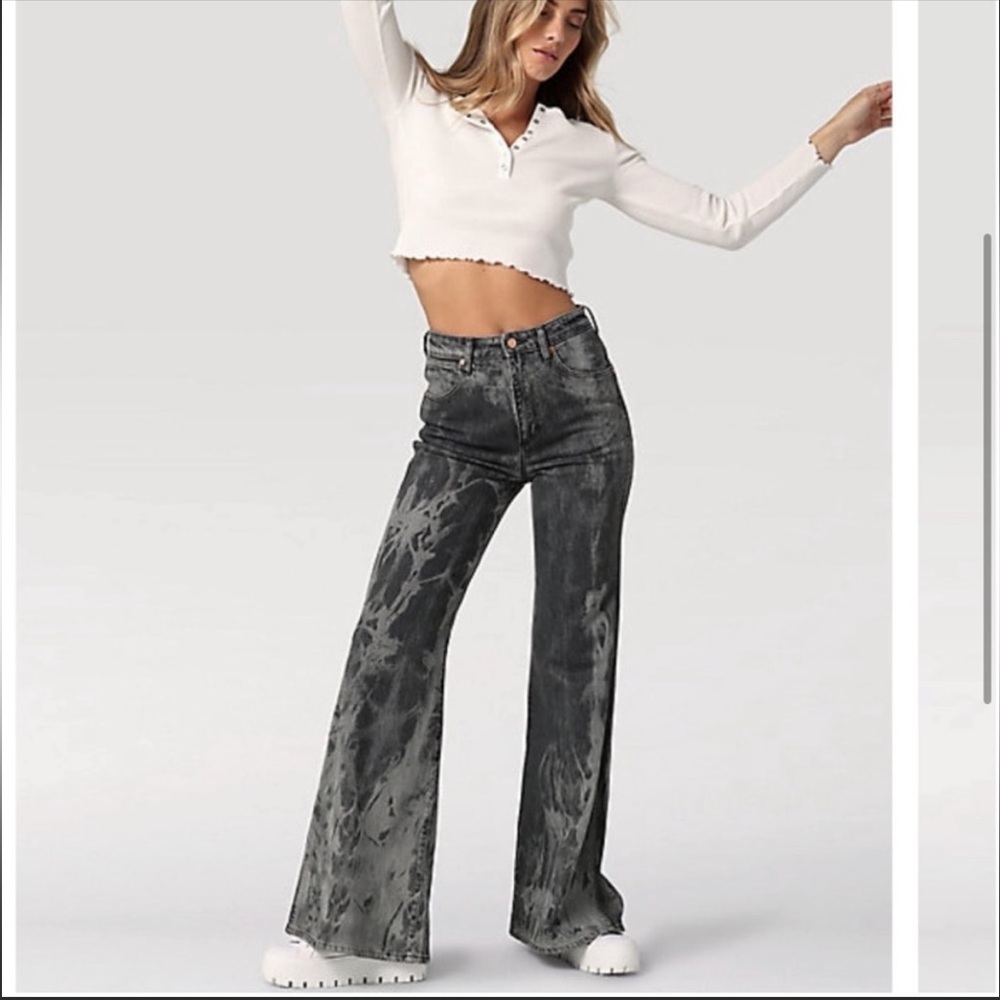 Wrangler x Free People Wanderer Printed High-Rise Jeans